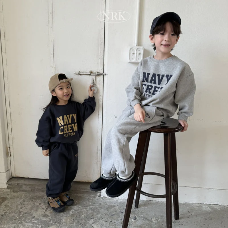 Nrk - Korean Children Fashion - #childofig - Fleece New York Top Bottom Set - 8