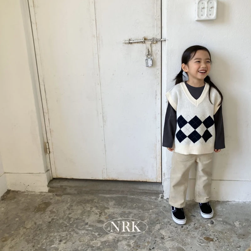 Nrk - Korean Children Fashion - #childrensboutique - Cotton Argyle Vest - 8