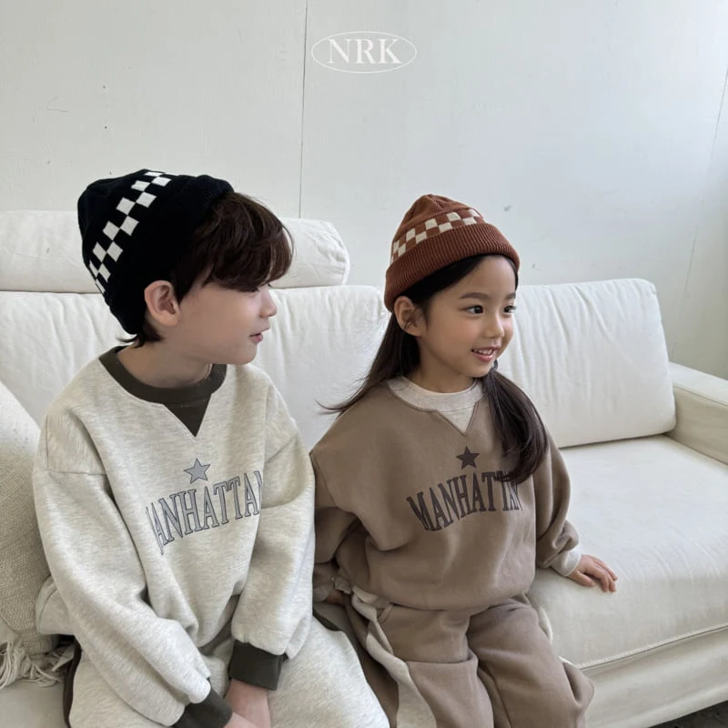 Nrk - Korean Children Fashion - #designkidswear - Fleece Raglan Triangle Top Bottom Set - 7