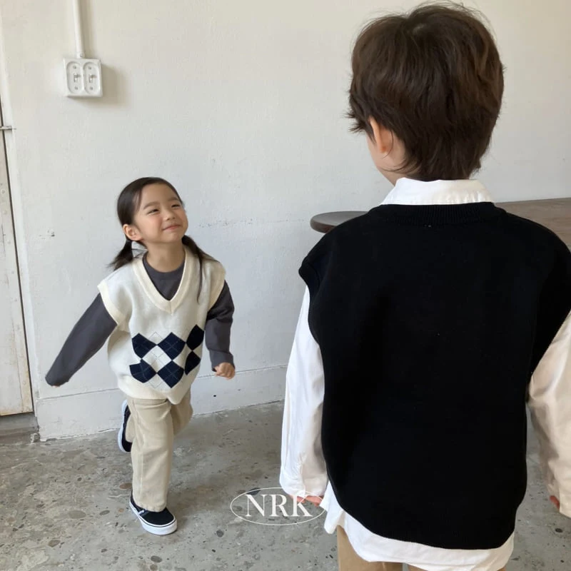 Nrk - Korean Children Fashion - #discoveringself - Cotton Argyle Vest - 10