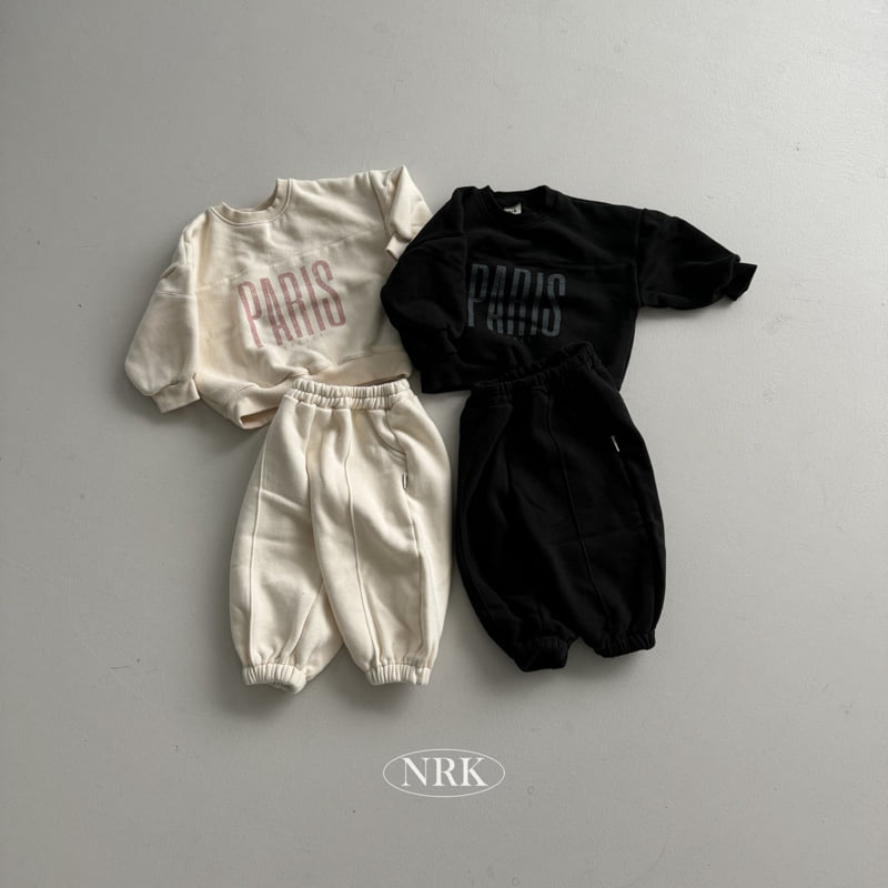 Nrk - Korean Children Fashion - #discoveringself - Fleece Paris Top Bottom Set