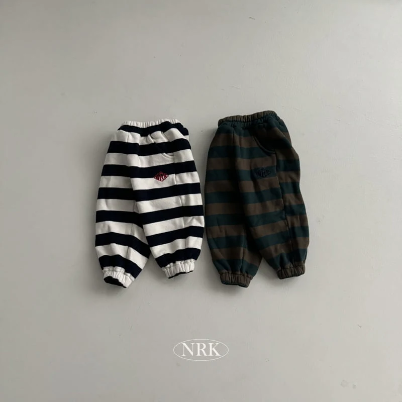 Nrk - Korean Children Fashion - #fashionkids - Brain Stripe Fleece Jogger Pants