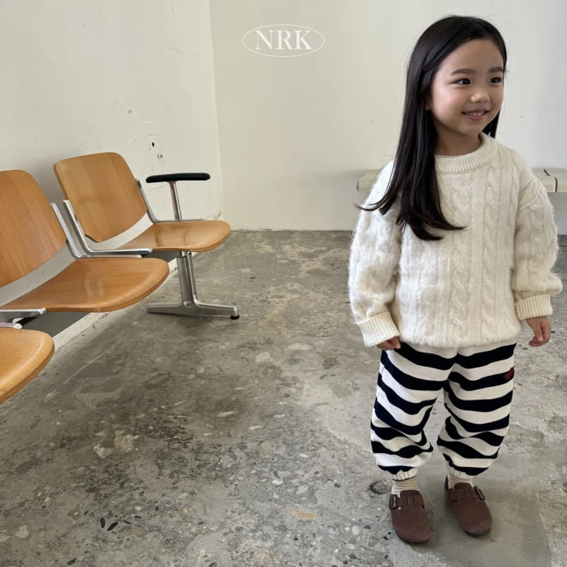 Nrk - Korean Children Fashion - #kidsshorts - Brain Stripe Fleece Jogger Pants - 2