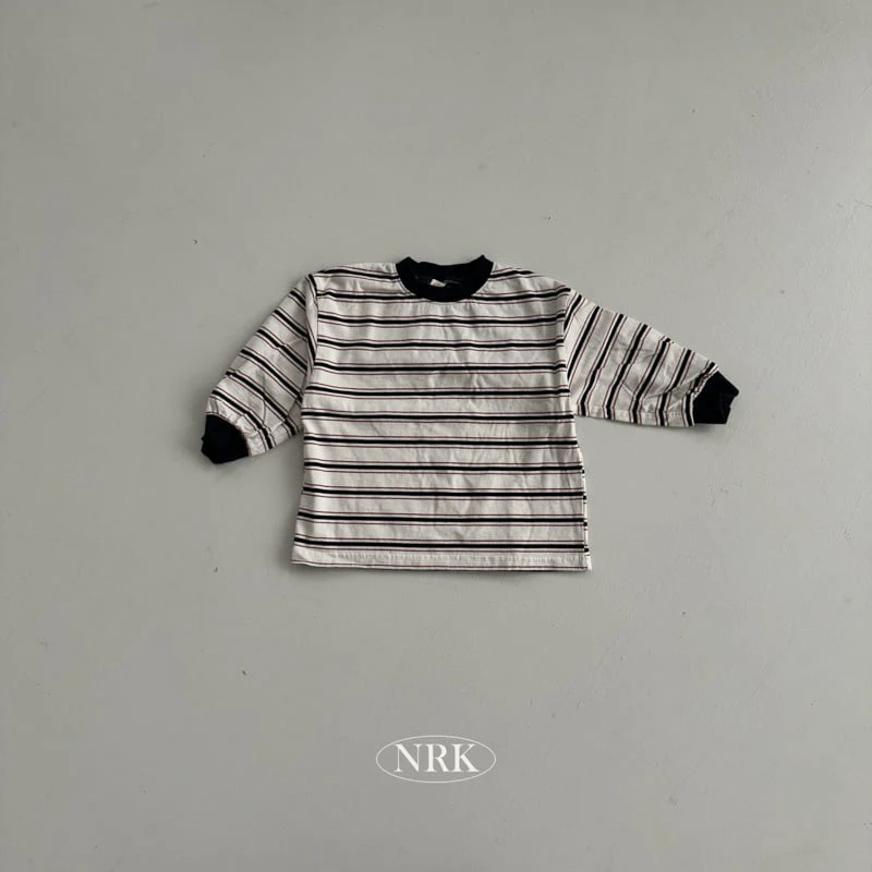 Nrk - Korean Children Fashion - #kidzfashiontrend - Coming Stripe Tee - 2