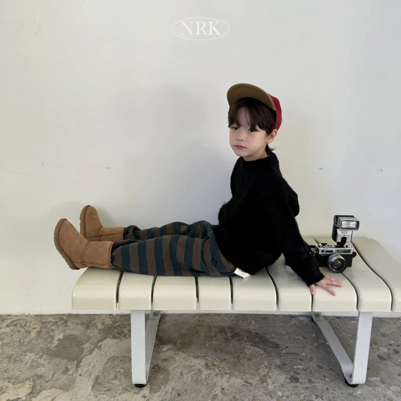 Nrk - Korean Children Fashion - #littlefashionista - Brain Stripe Fleece Jogger Pants - 6