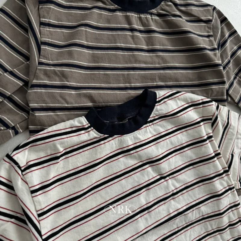 Nrk - Korean Children Fashion - #Kfashion4kids - Coming Stripe Tee - 4