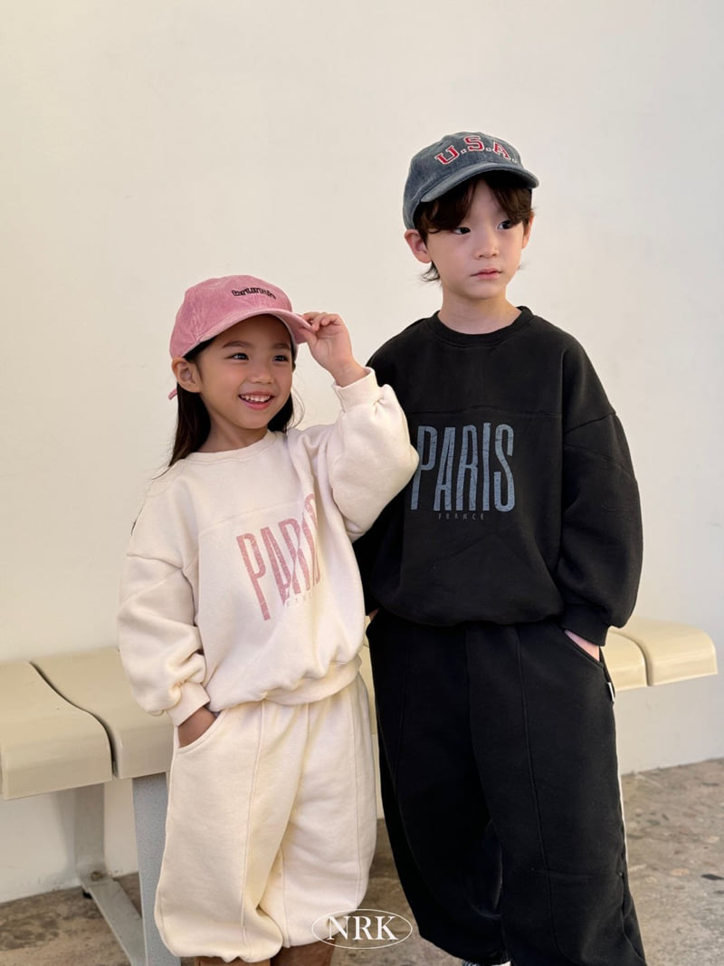 Nrk - Korean Children Fashion - #magicofchildhood - Fleece Paris Top Bottom Set - 8