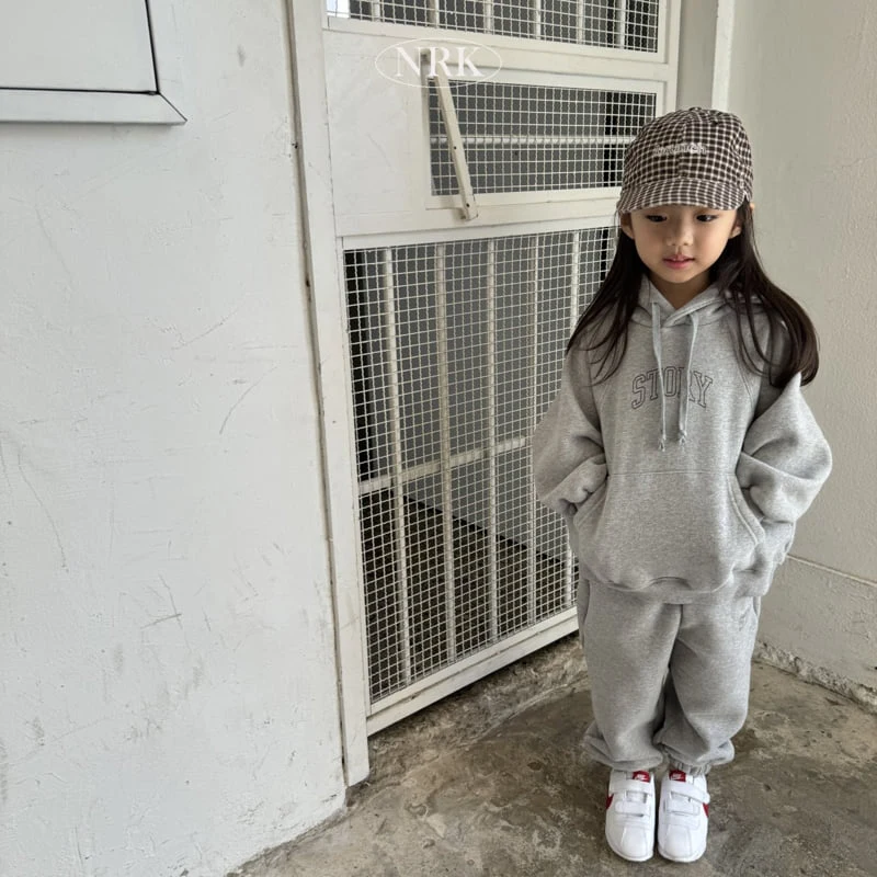 Nrk - Korean Children Fashion - #littlefashionista - Fleece Story Top Bottom Set - 4