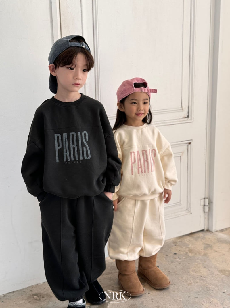 Nrk - Korean Children Fashion - #minifashionista - Fleece Paris Top Bottom Set - 9