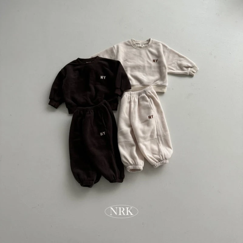 Nrk - Korean Children Fashion - #minifashionista - Fleece Top Bottom Set