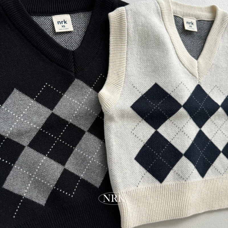 Nrk - Korean Children Fashion - #prettylittlegirls - Cotton Argyle Vest - 4