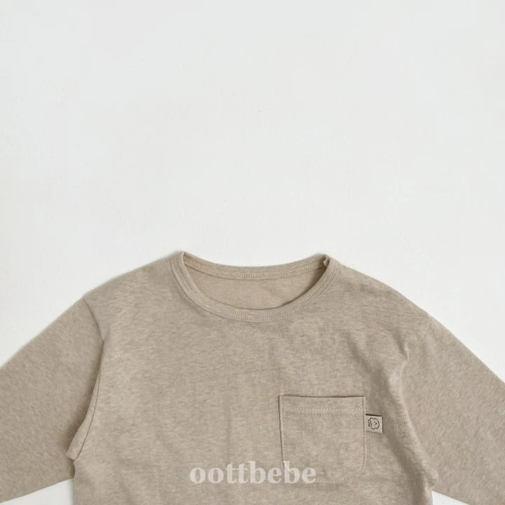 Oott Bebe - Korean Baby Fashion - #babyclothing - Natural Pocket Tee - 9