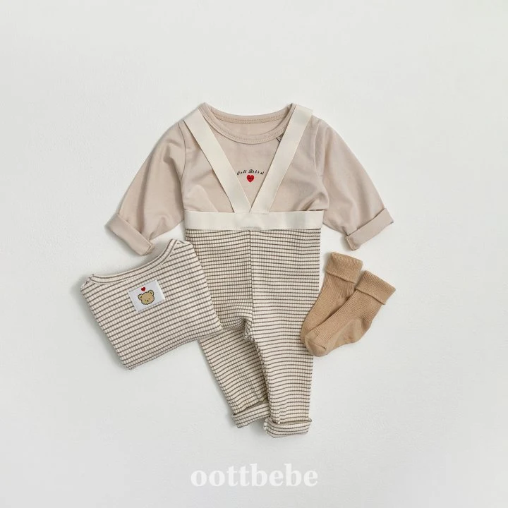 Oott Bebe - Korean Baby Fashion - #babyclothing - Bebe Love Tee (set of 2) - 3