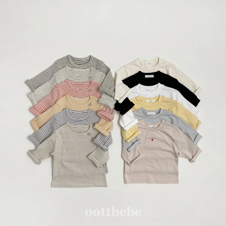 Oott Bebe - Korean Baby Fashion - #babyclothing - Love Tee (set of 2) - 2