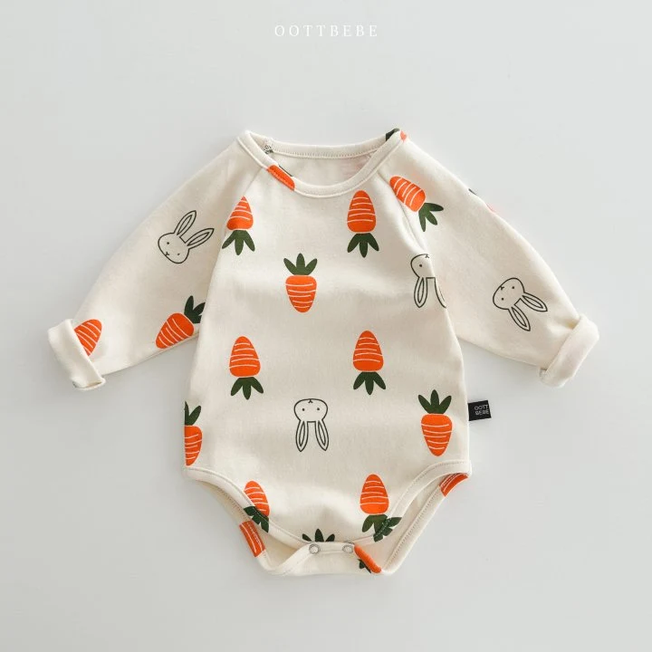 Oott Bebe - Korean Baby Fashion - #babyfashion - Vegetable Long Sleeves Suit Set