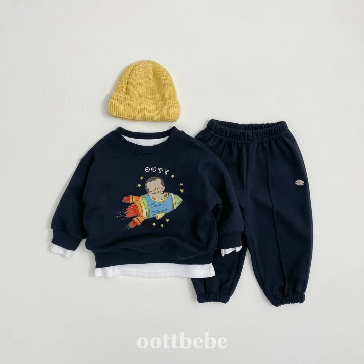 Oott Bebe - Korean Baby Fashion - #babyfever - Spaceship Sweatshirts - 3