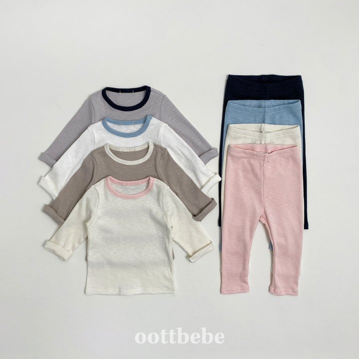 Oott Bebe - Korean Baby Fashion - #babyfever - Ribbed Slush Easywear