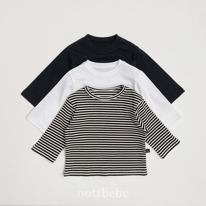 Oott Bebe - Korean Baby Fashion - #babyfever - Basic Tee Set (set of 3) - 4