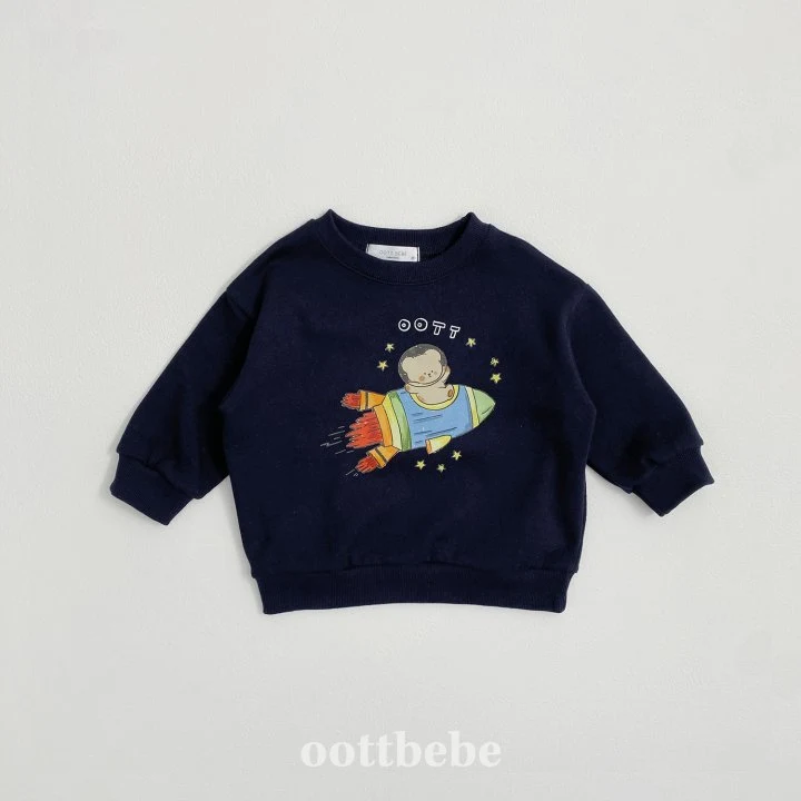 Oott Bebe - Korean Baby Fashion - #babylifestyle - Spaceship Sweatshirts - 5