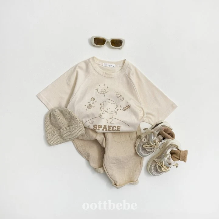 Oott Bebe - Korean Baby Fashion - #babylifestyle - Kids Pigment Single Space Tee - 3