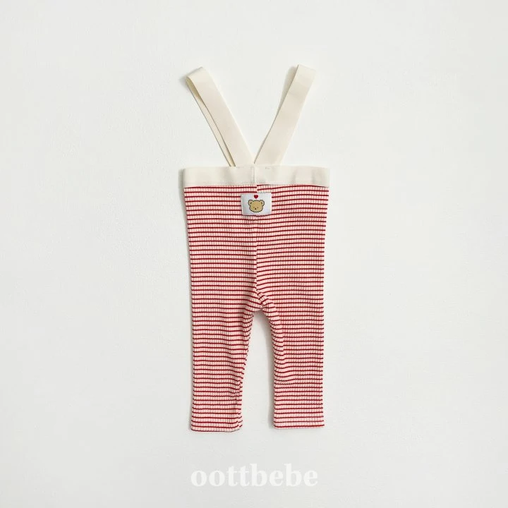 Oott Bebe - Korean Baby Fashion - #babylifestyle - Bebe Ribbed Suspenders Leggings - 8