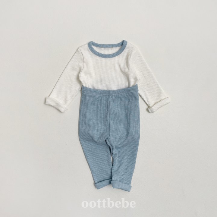 Oott Bebe - Korean Baby Fashion - #babylifestyle - Ribbed Slush Easywear - 3