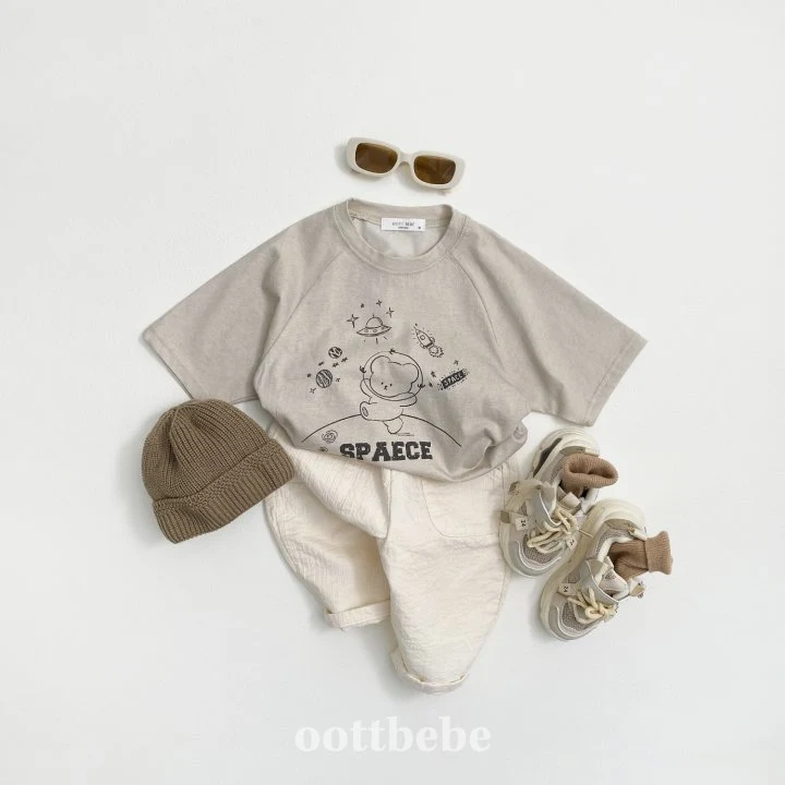 Oott Bebe - Korean Baby Fashion - #babylifestyle - Kids Pigment Single Space Tee - 4