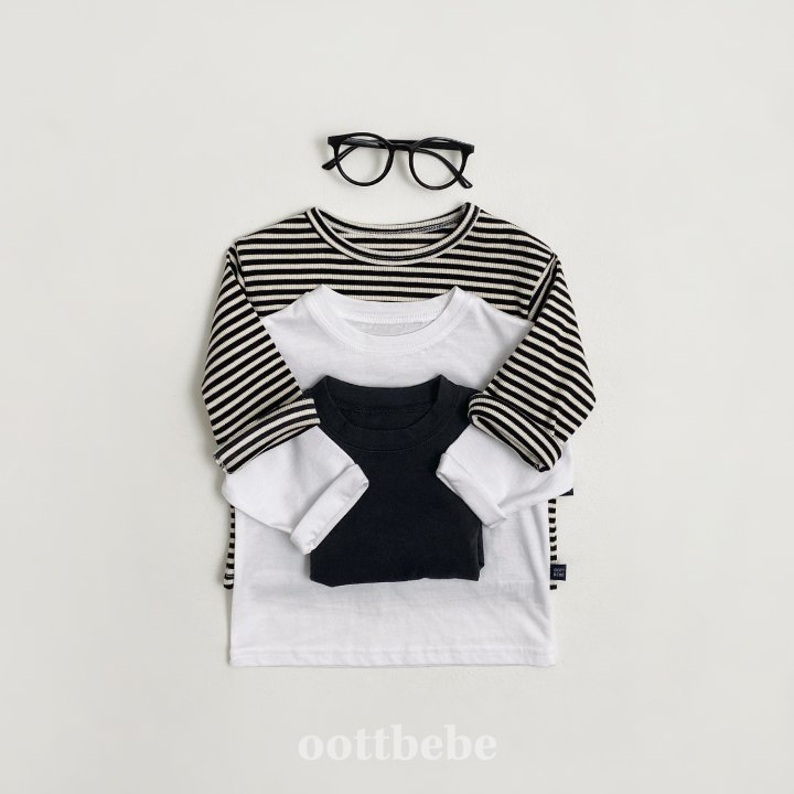 Oott Bebe - Korean Baby Fashion - #babyoninstagram - Basic Tee Set (set of 3) - 6