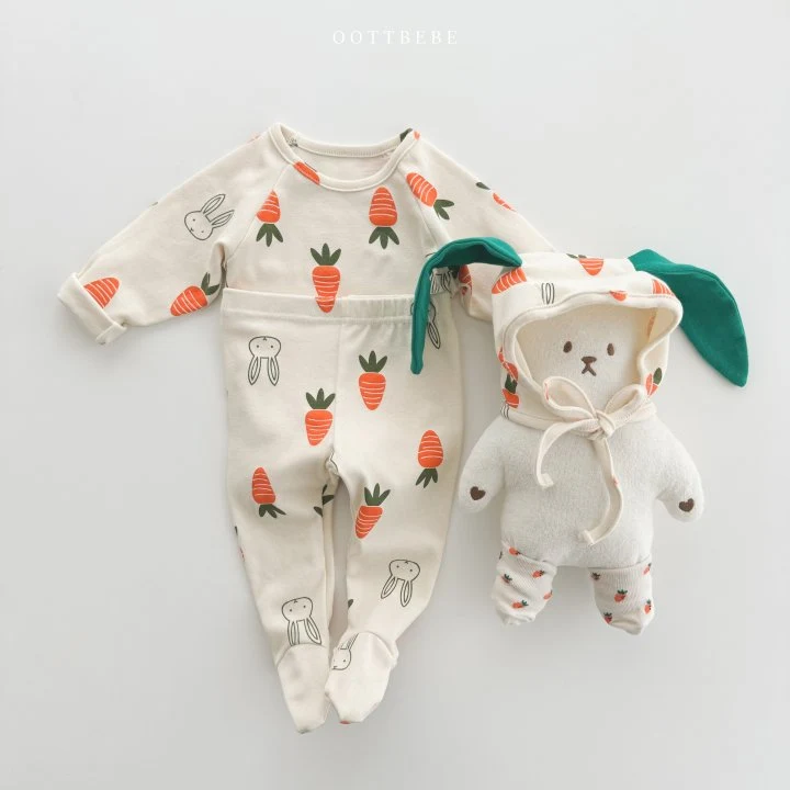 Oott Bebe - Korean Baby Fashion - #babyoninstagram - Vegetable Long Sleeves Suit Set - 5