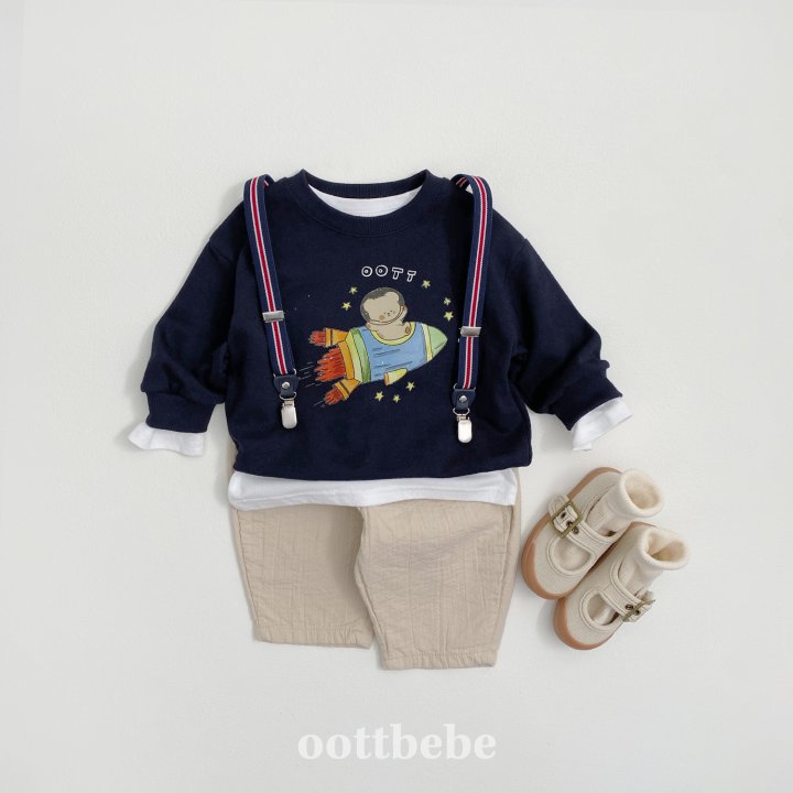 Oott Bebe - Korean Baby Fashion - #babyoutfit - Spaceship Sweatshirts - 8