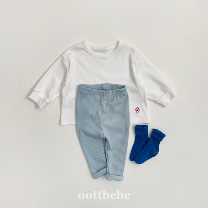 Oott Bebe - Korean Baby Fashion - #babyoutfit - Pure Ribbed Leggings - 3