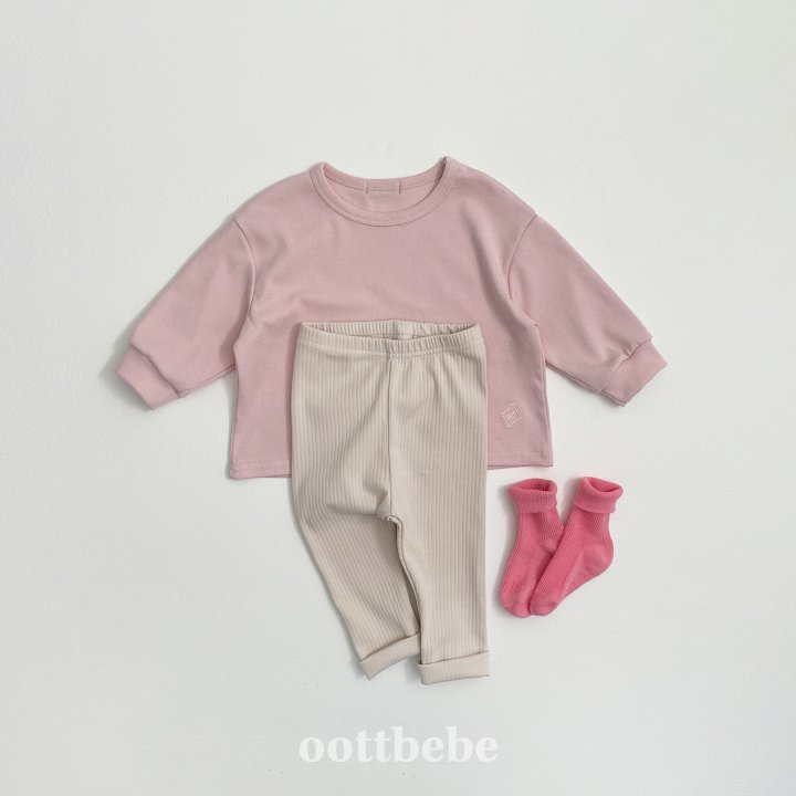 Oott Bebe - Korean Baby Fashion - #babyoutfit - Pure Ribbed Leggings - 4