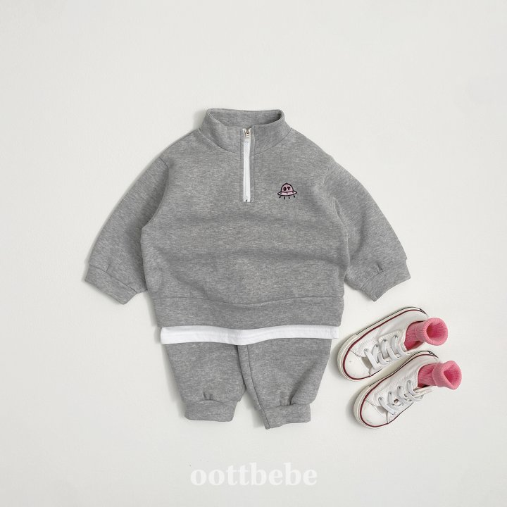 Oott Bebe - Korean Baby Fashion - #babyoutfit - UFO Anorak Top Bottom Set