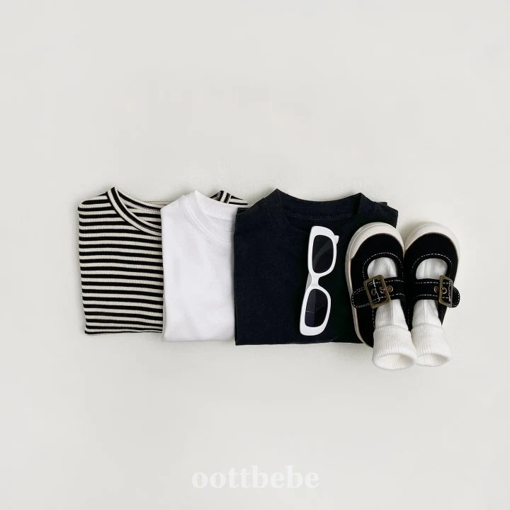 Oott Bebe - Korean Baby Fashion - #babyoutfit - Basic Tee Set (set of 3) - 8