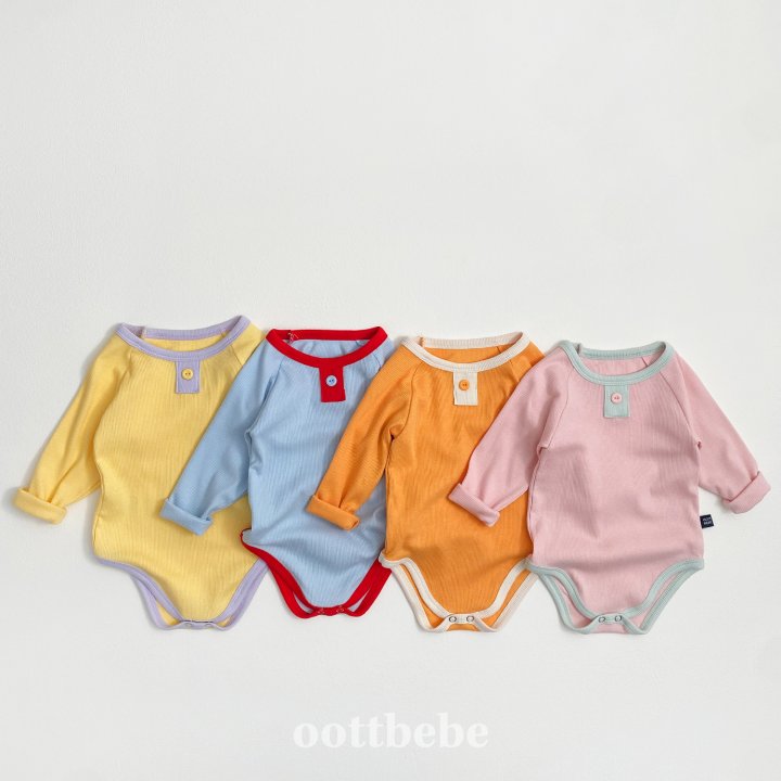 Oott Bebe - Korean Baby Fashion - #babyoutfit - TOY Ribbed Suit (set of 3) - 5