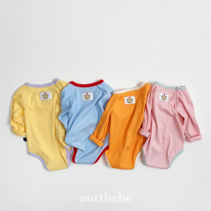 Oott Bebe - Korean Baby Fashion - #babyoutfit - TOY Ribbed Suit (set of 3) - 6