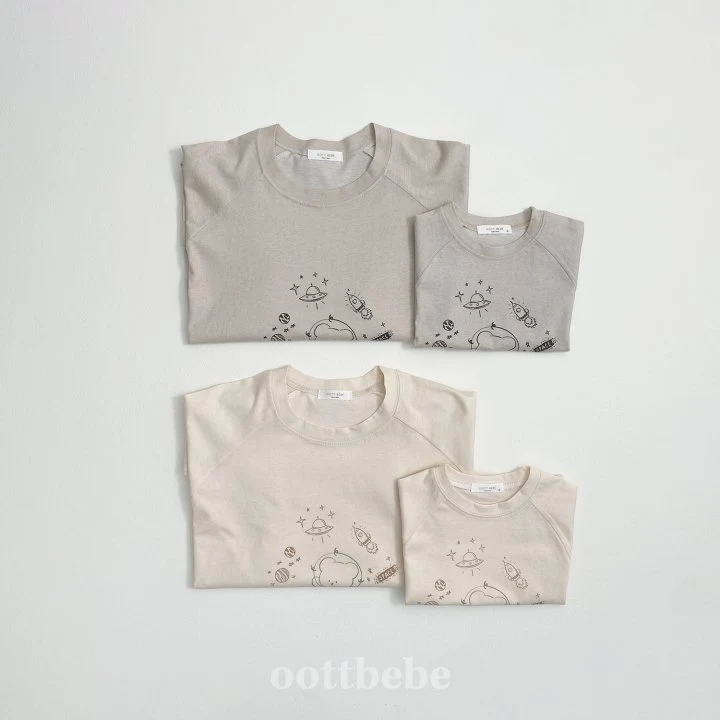 Oott Bebe - Korean Baby Fashion - #babywear - Kids Pigment Single Space Tee - 8