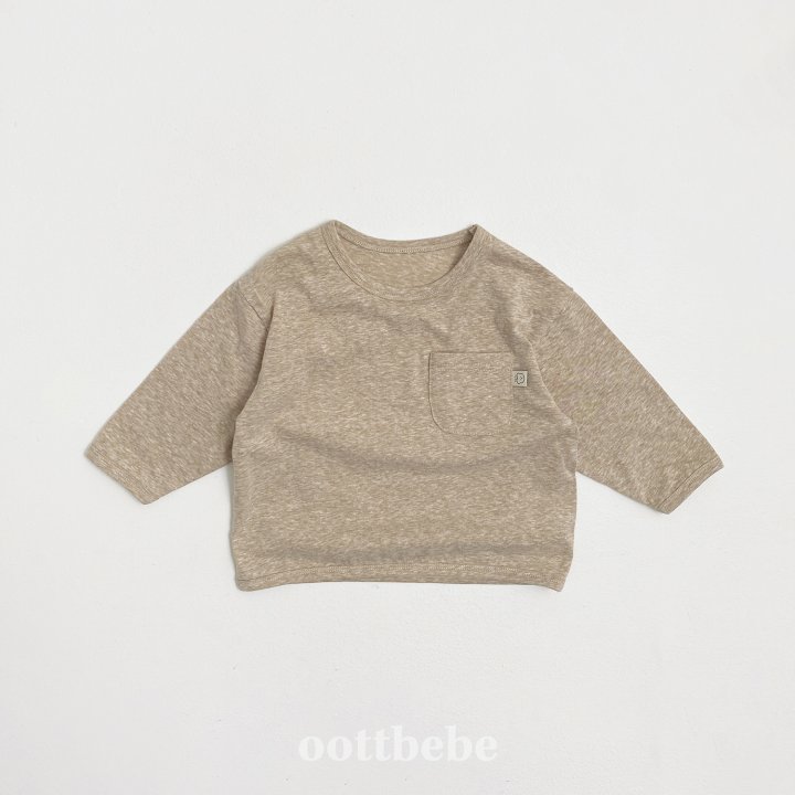 Oott Bebe - Korean Baby Fashion - #babywear - Natural Pocket Tee - 4