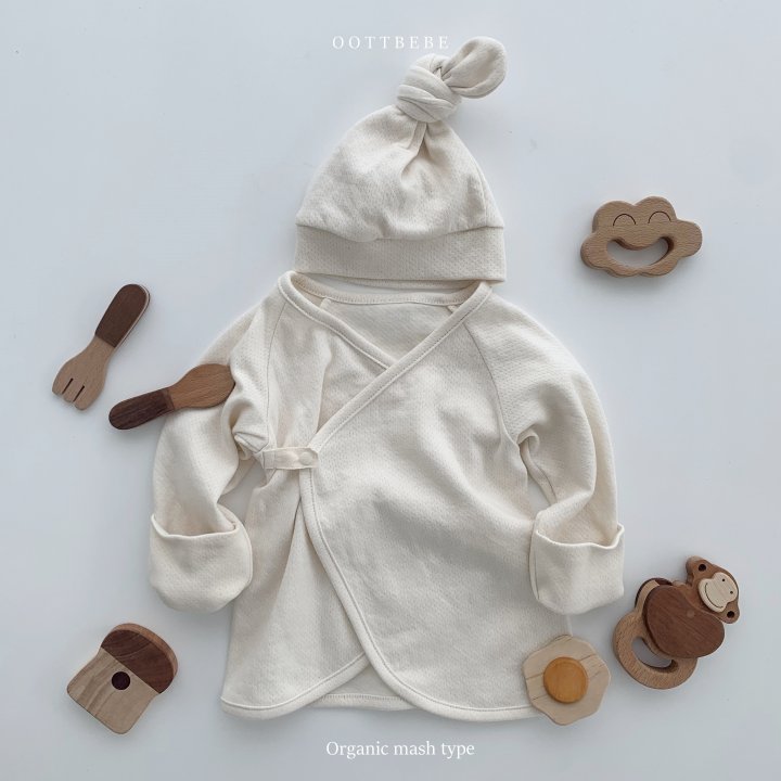 Oott Bebe - Korean Baby Fashion - #onlinebabyboutique - Organic Newborn Mash Jeogori Bonnet Set - 8