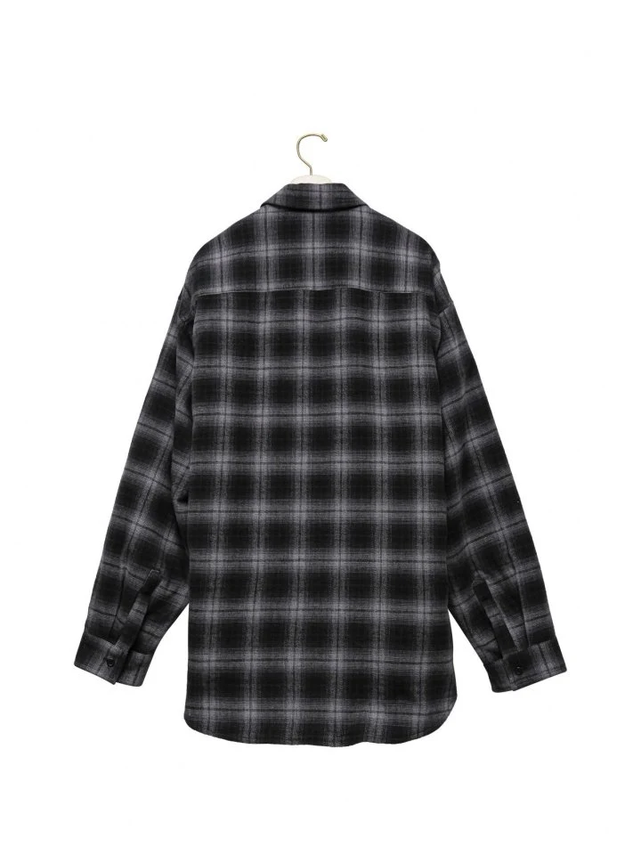 Paper Moon - Korean Women Fashion - #womensfashion - Oversized Flannel Checked Quilted Button Down Shirt Jacket - 7