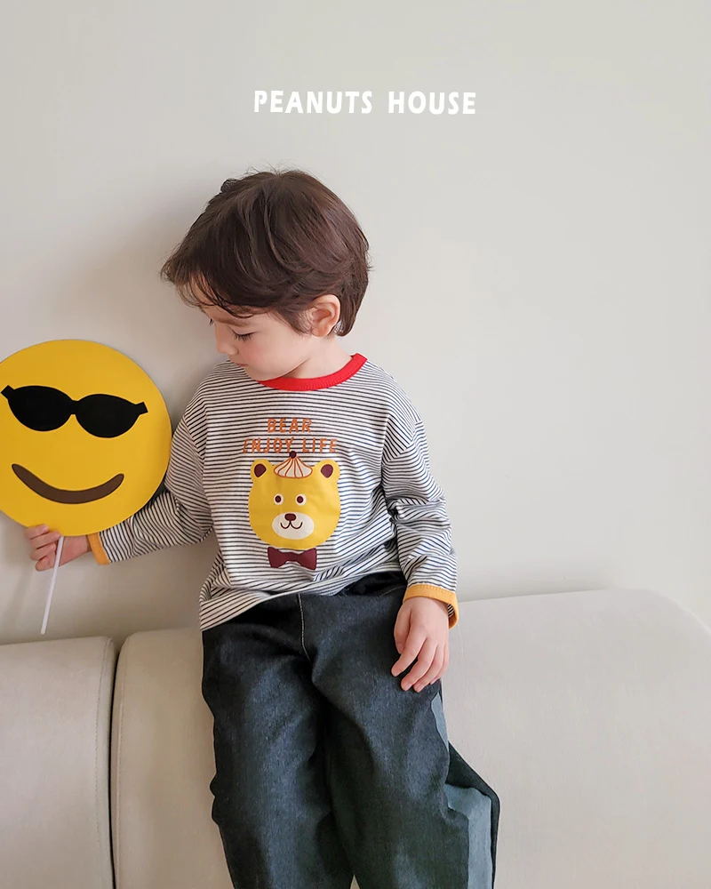 Peanuts - Korean Children Fashion - #Kfashion4kids - Bow Tie Bear Tee - 5