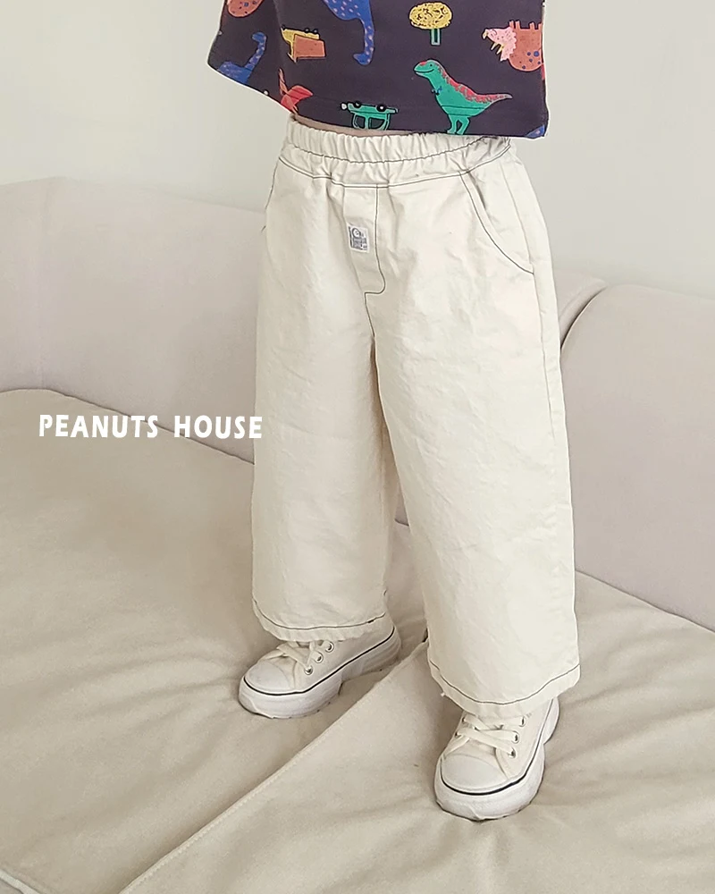 Peanuts - Korean Children Fashion - #kidsshorts - Cotton Wide Pants - 8