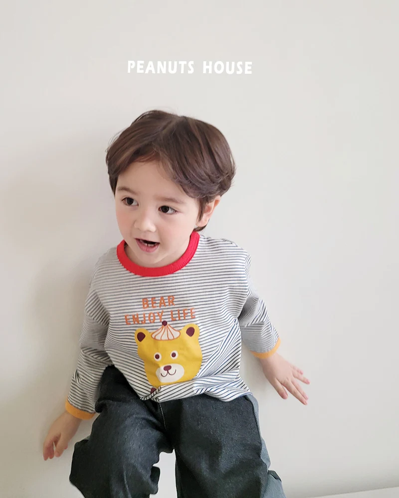 Peanuts - Korean Children Fashion - #kidsstore - Bow Tie Bear Tee - 3