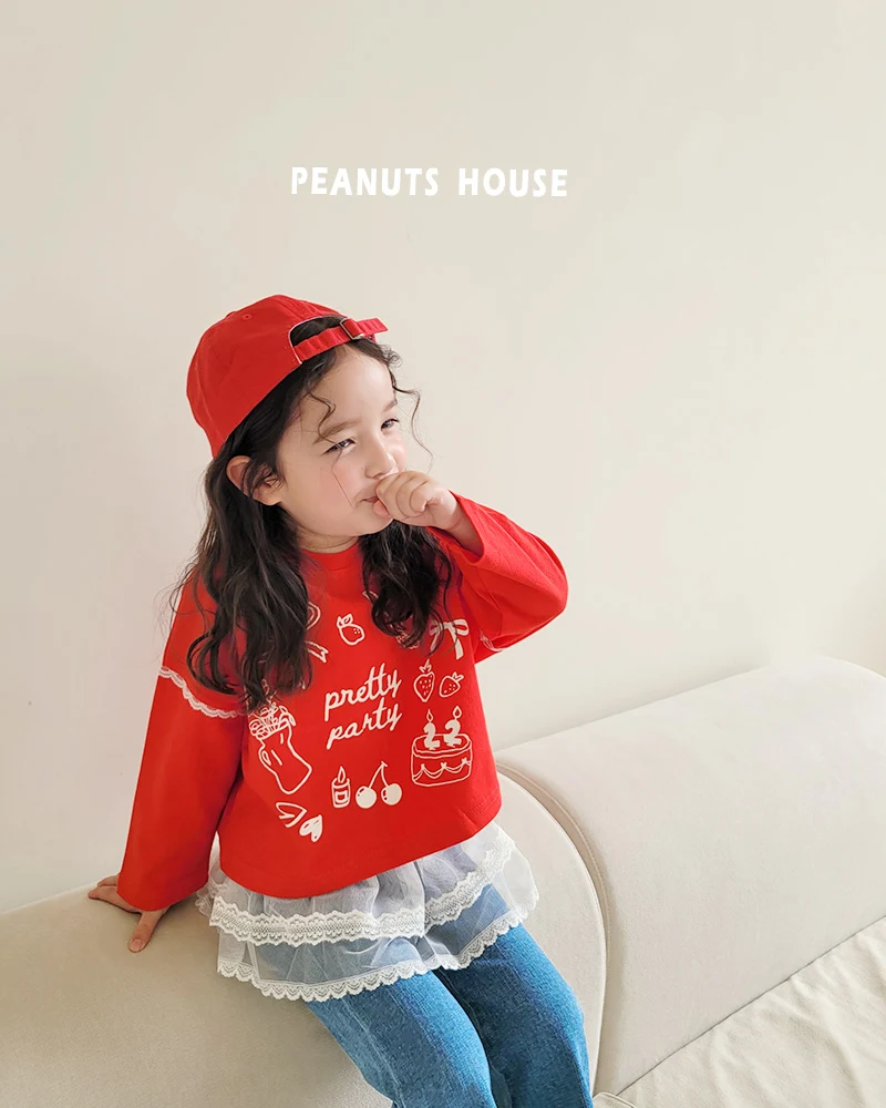 Peanuts - Korean Children Fashion - #kidzfashiontrend - Lace Tee - 12