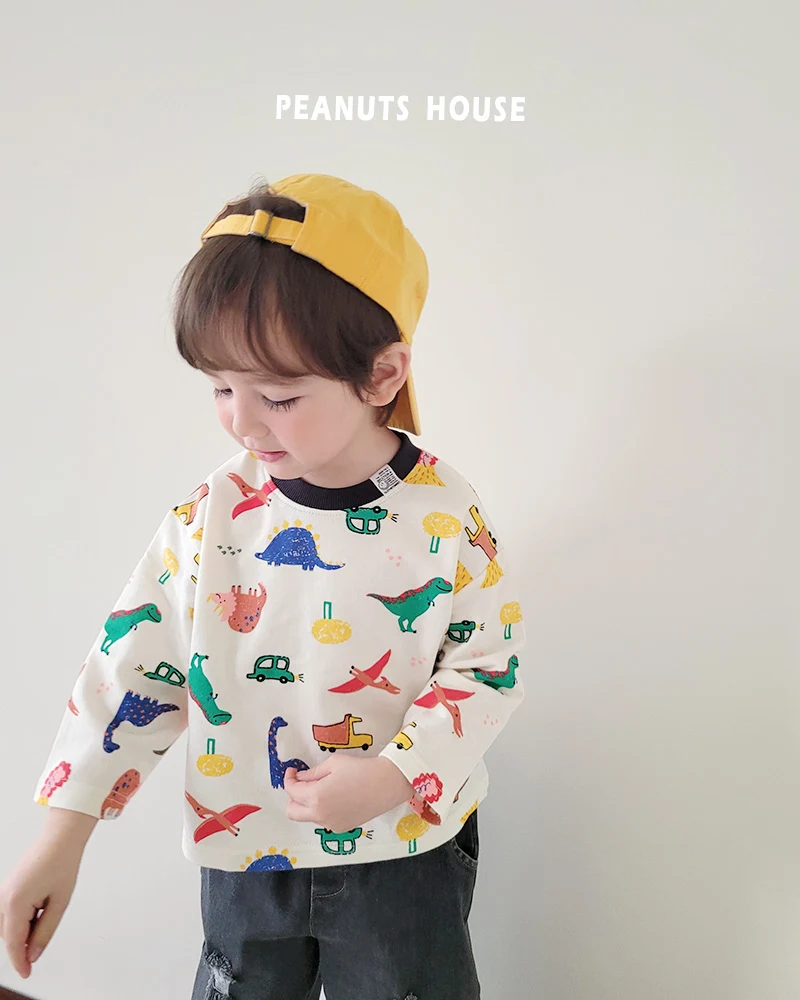 Peanuts - Korean Children Fashion - #littlefashionista - Dino Bear Tee - 7