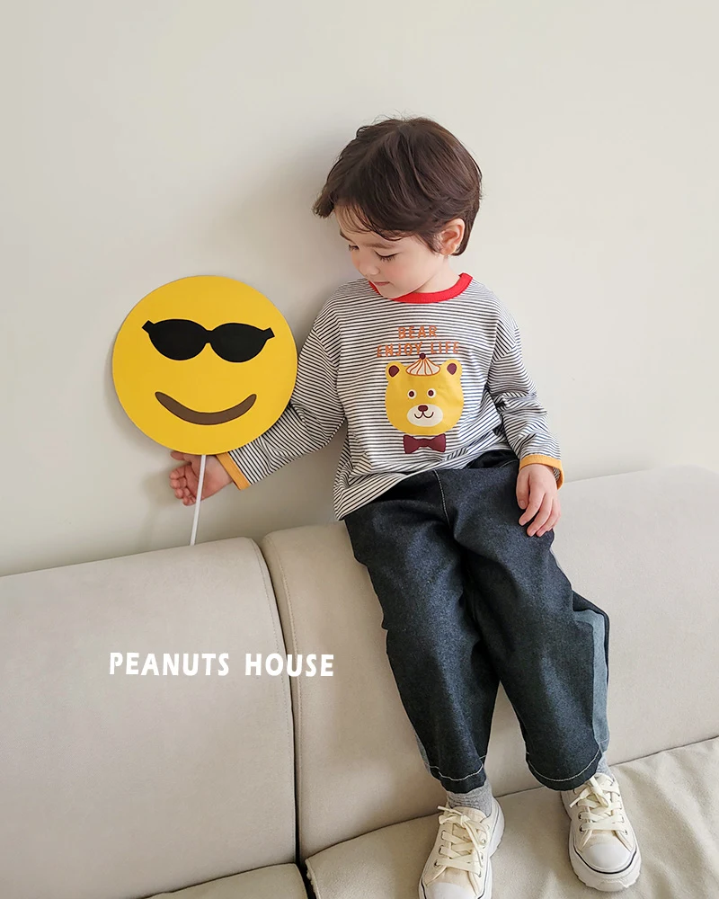 Peanuts - Korean Children Fashion - #littlefashionista - Bow Tie Bear Tee - 6