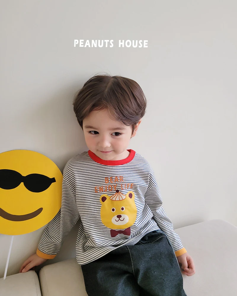 Peanuts - Korean Children Fashion - #magicofchildhood - Bow Tie Bear Tee - 7