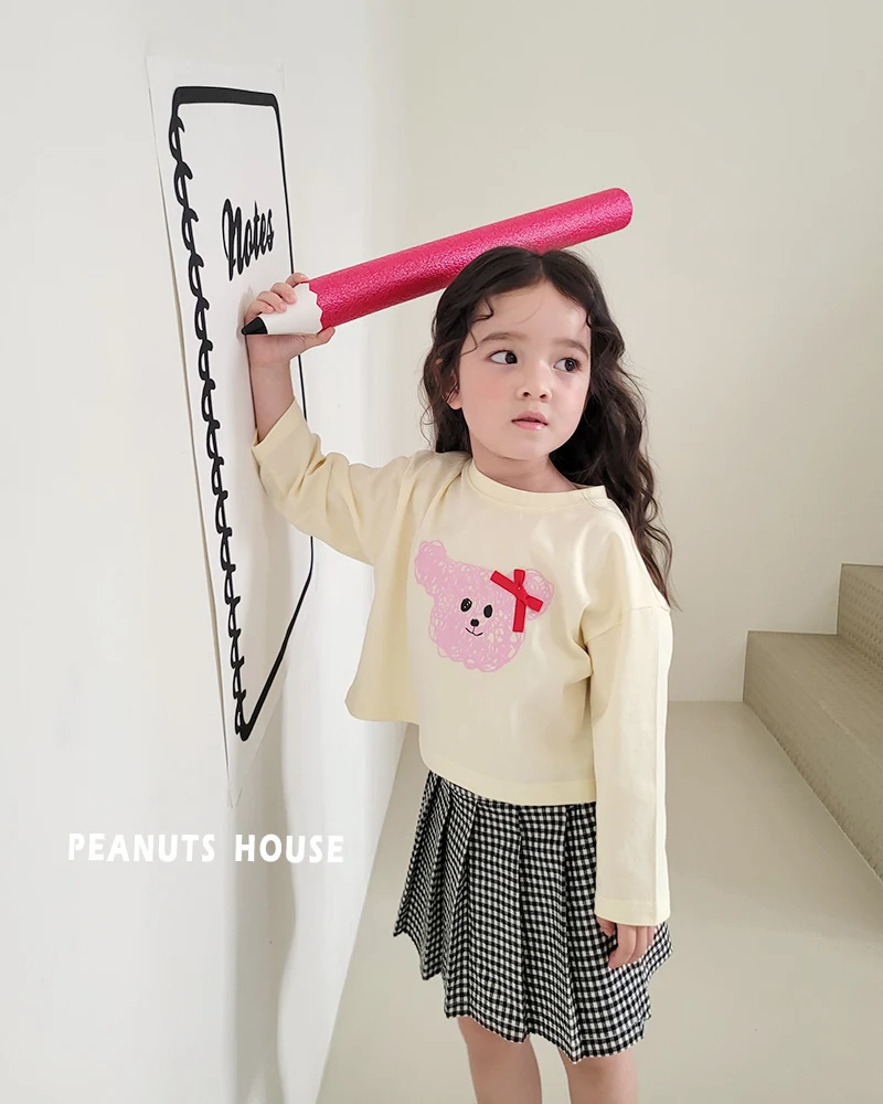 Peanuts - Korean Children Fashion - #prettylittlegirls - Check Wrap Pants - 8