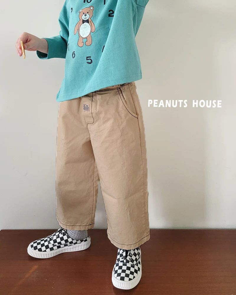 Peanuts - Korean Children Fashion - #toddlerclothing - Cotton Wide Pants