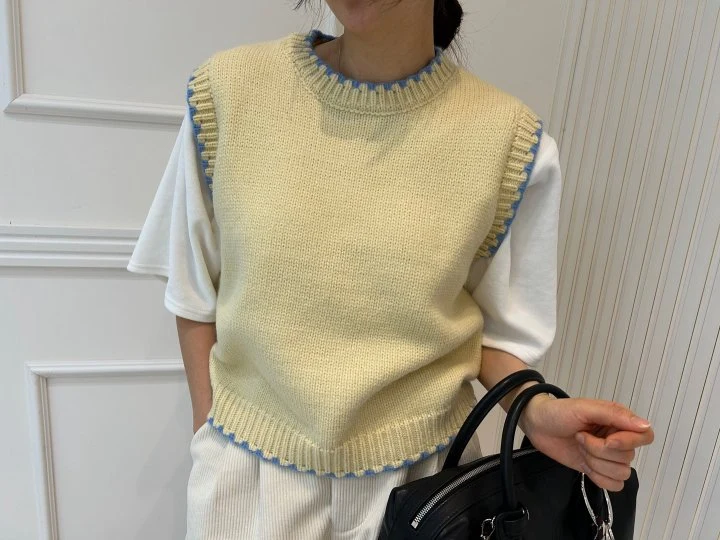 Pearls room - Korean Women Fashion - #pursuepretty - Raglan Knit Vest